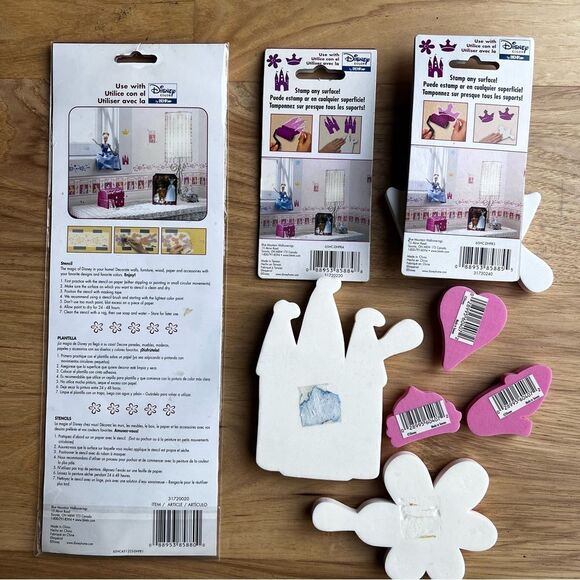 5/$20 Disney Princess Paint Stencil Stamps Cinderella Girls Room Decor - Picture 2 of 3